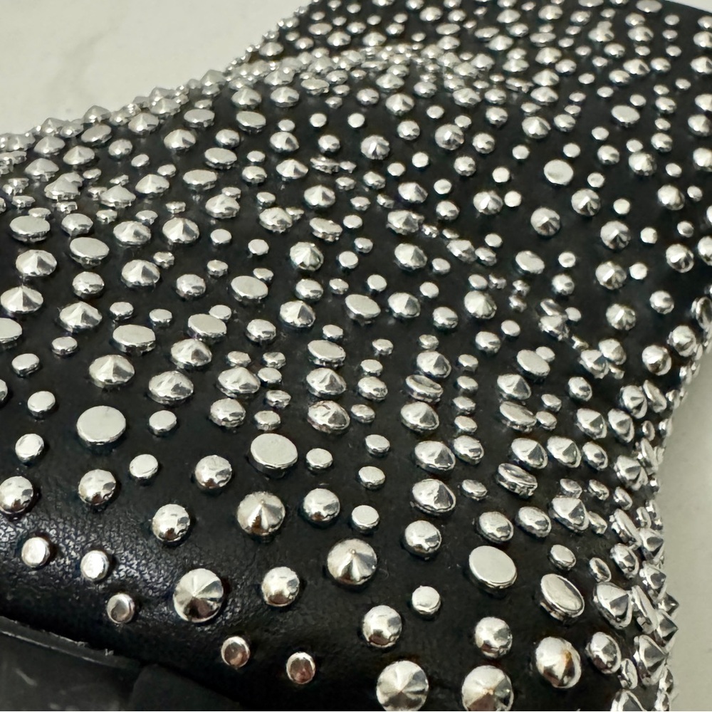 Zara Black Studded  Heeled Ankle Boots - Size 8 - Picture 13 of 16